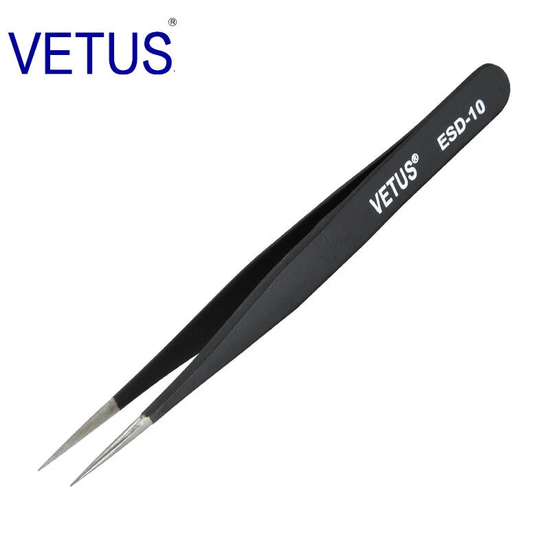 ESD-10 Stainless Steel ESD Precision Tweezers