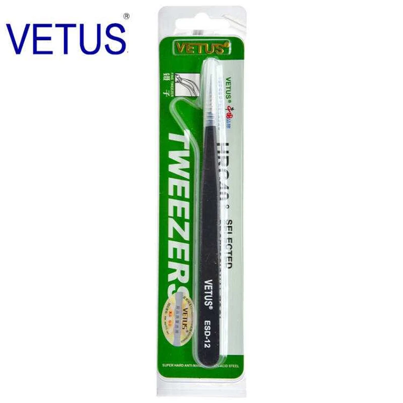 ESD-12 Tweezers Stainless Steel Extended Style